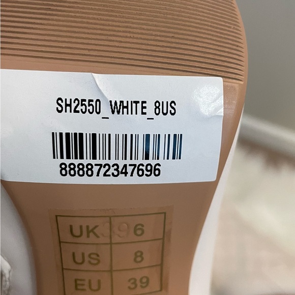 London Rag Quilted Knee-High Block Heeled Boots - Size 8 - White - Picture 11 of 11